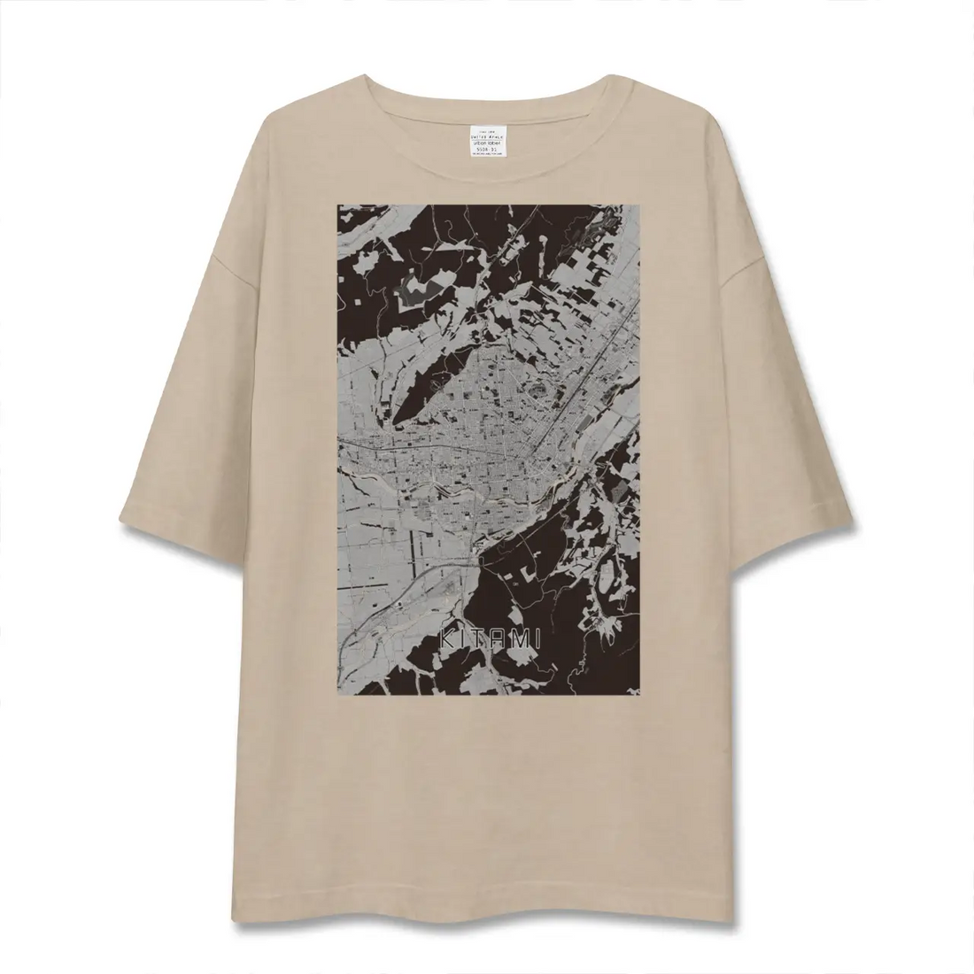 【北見(北海道)】地図柄ビッグシルエットTシャツ