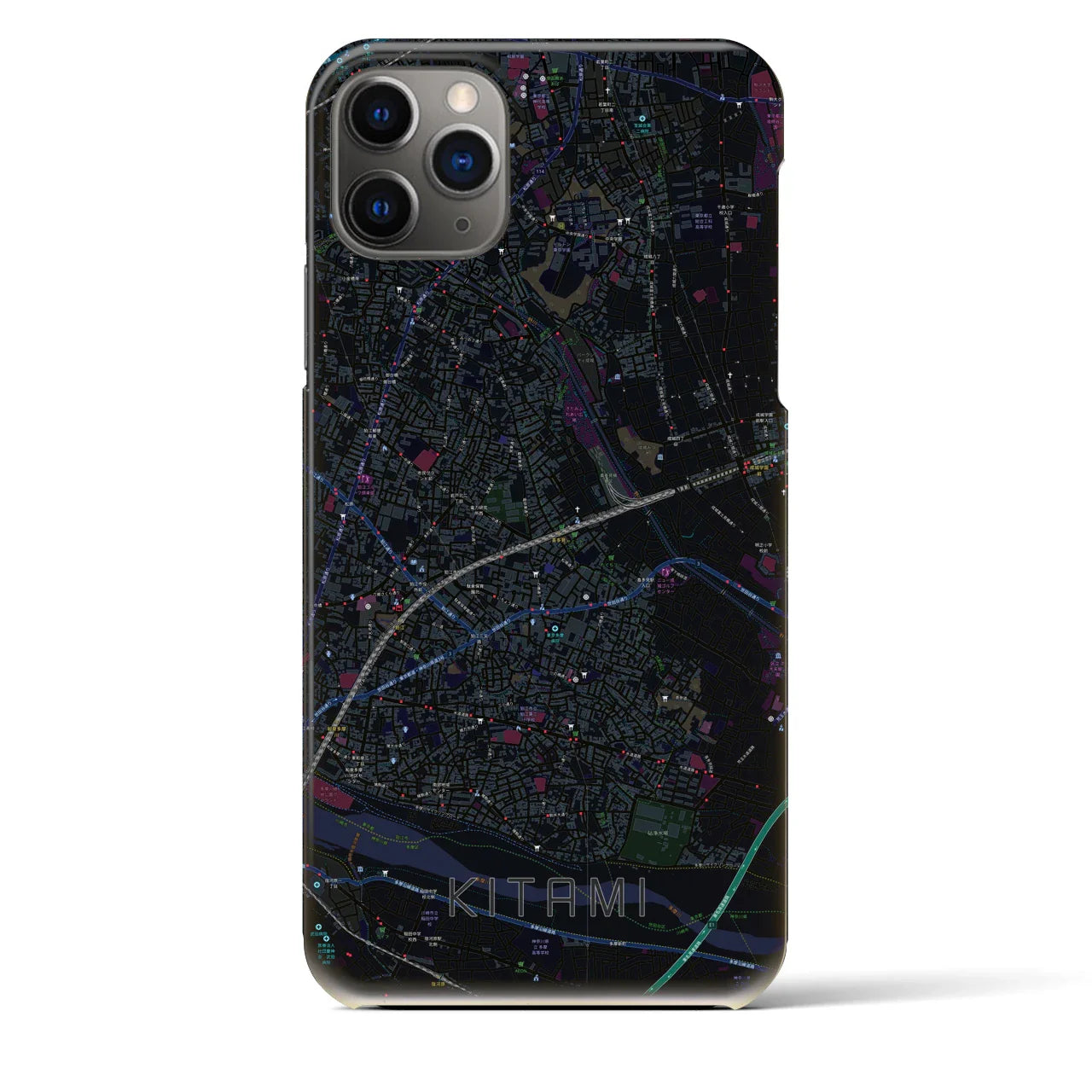 【喜多見(東京都)】地図柄iPhoneケース(バックカバータイプ)
