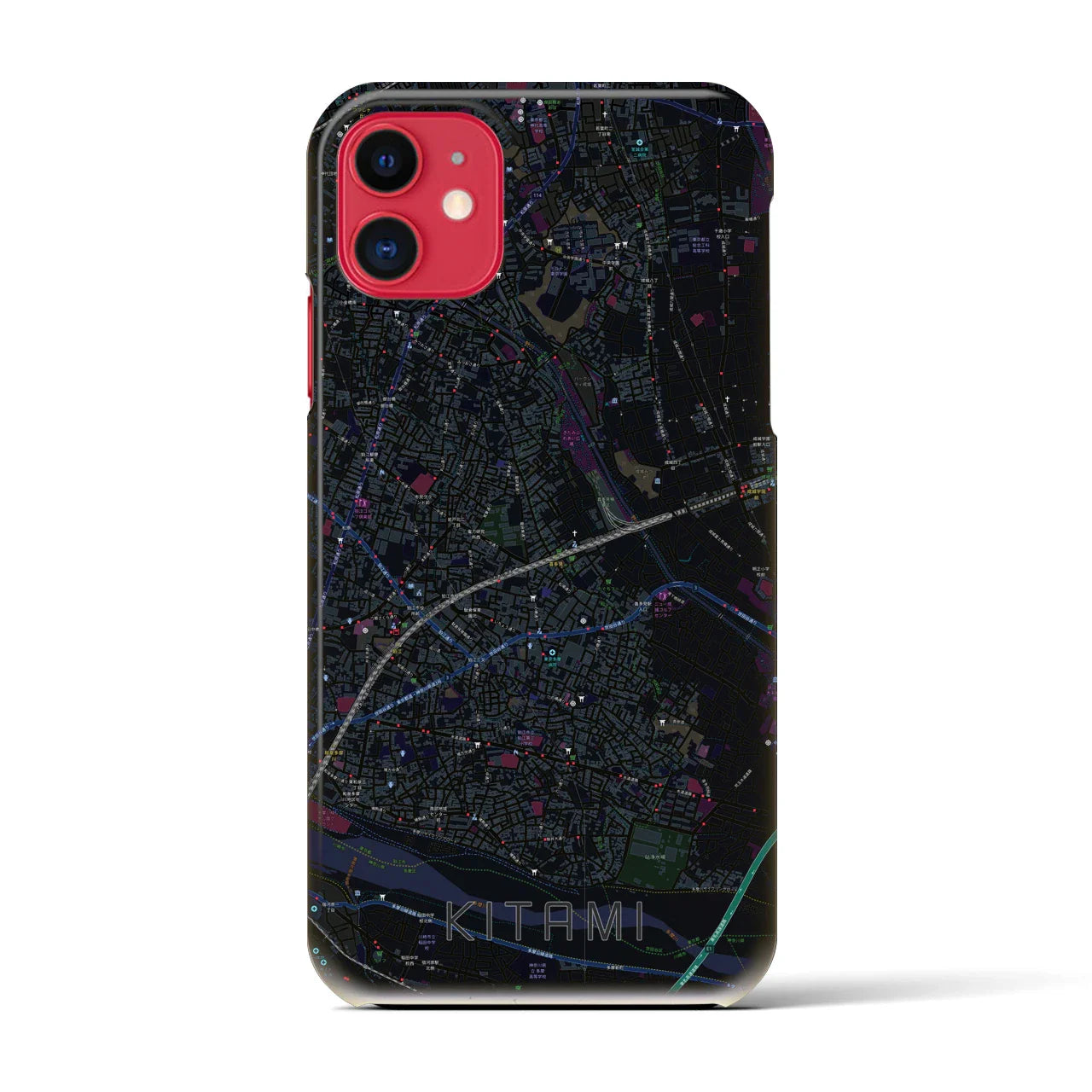 【喜多見(東京都)】地図柄iPhoneケース(バックカバータイプ)