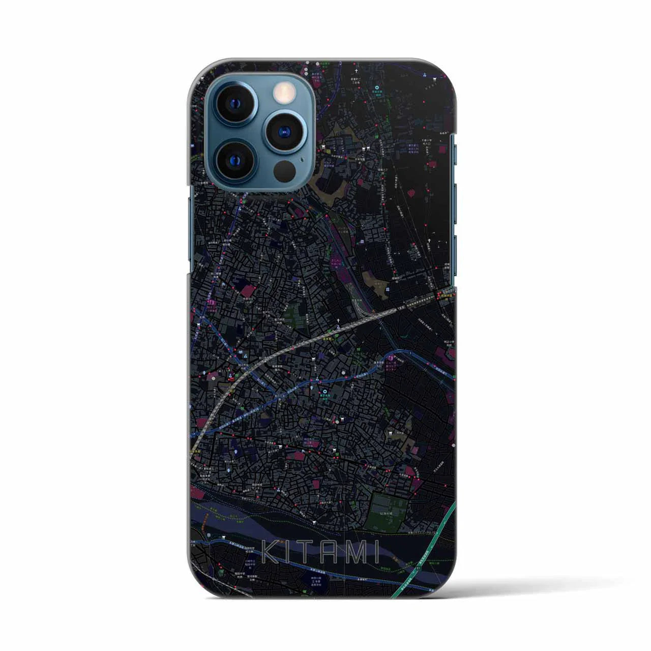 【喜多見(東京都)】地図柄iPhoneケース(バックカバータイプ)