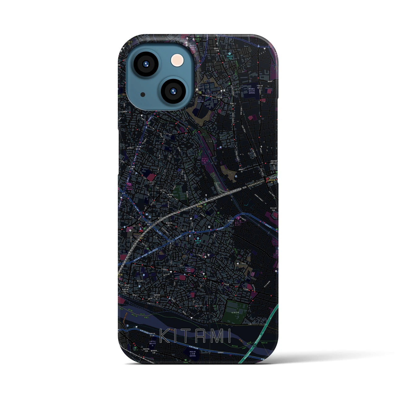 【喜多見(東京都)】地図柄iPhoneケース(バックカバータイプ)