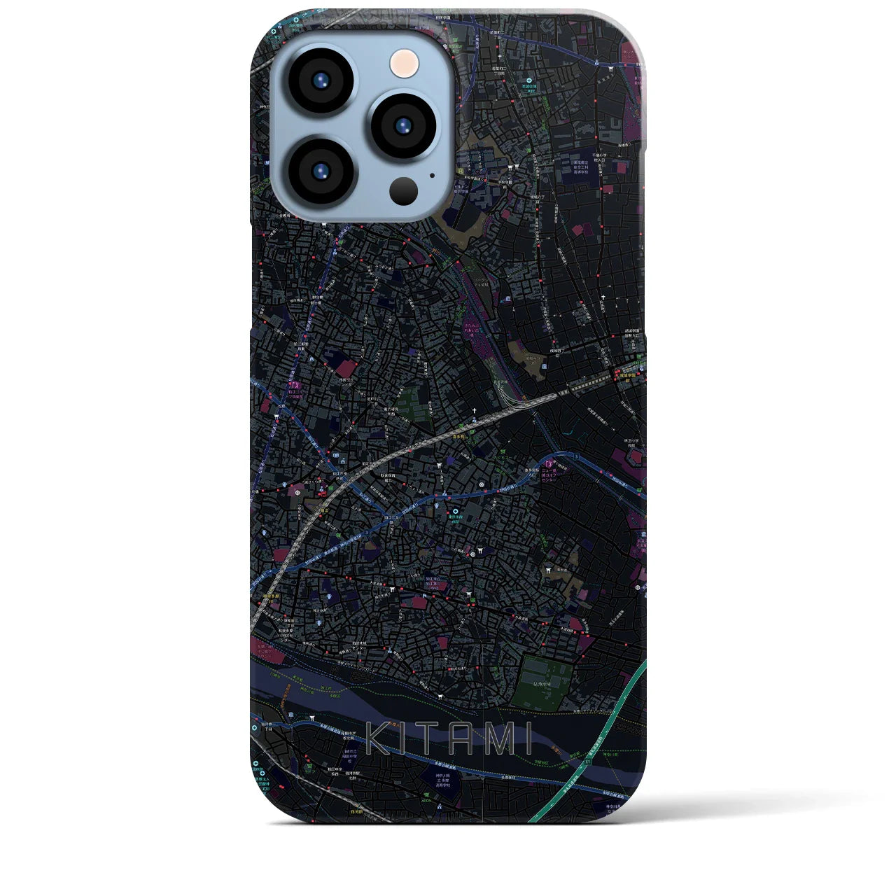 【喜多見(東京都)】地図柄iPhoneケース(バックカバータイプ)