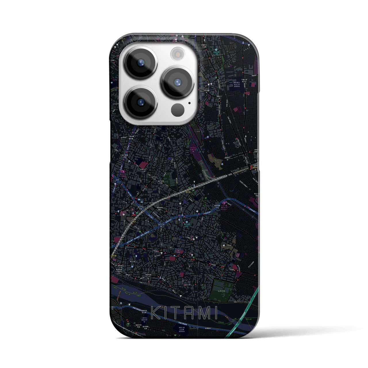 【喜多見(東京都)】地図柄iPhoneケース(バックカバータイプ)