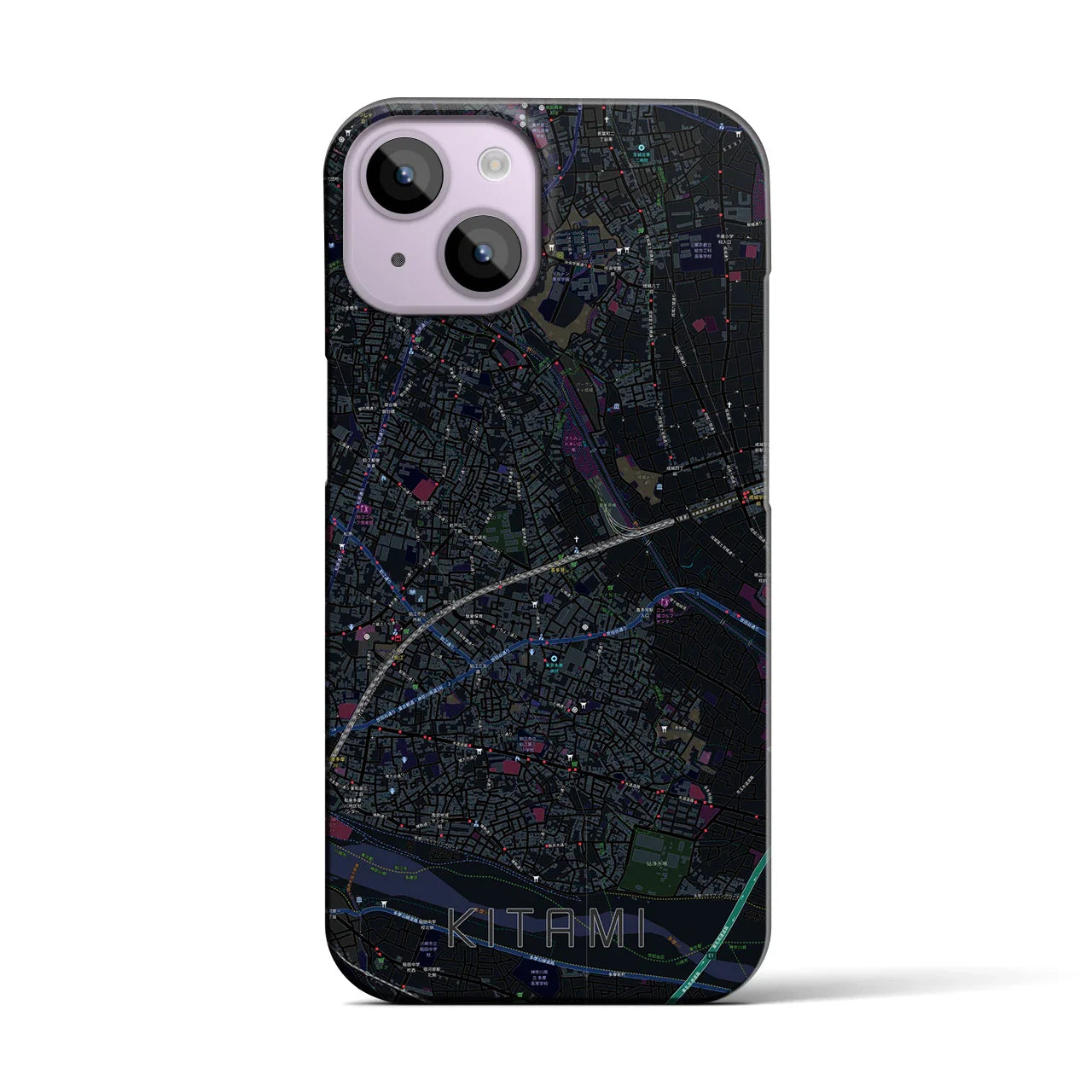 【喜多見(東京都)】地図柄iPhoneケース(バックカバータイプ)