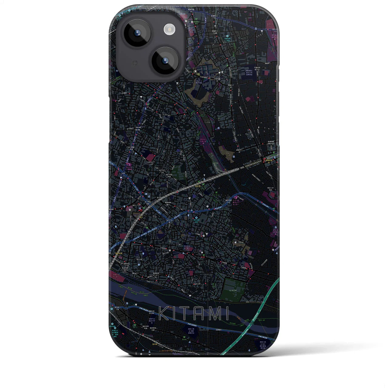 【喜多見(東京都)】地図柄iPhoneケース(バックカバータイプ)