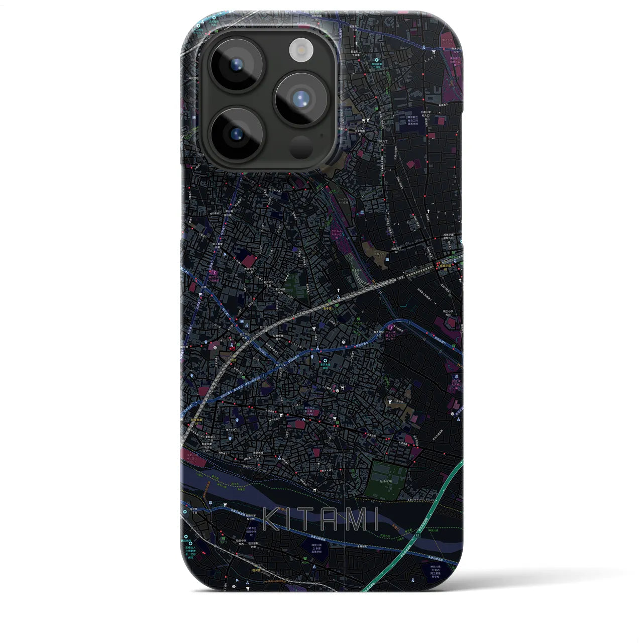 【喜多見(東京都)】地図柄iPhoneケース(バックカバータイプ)