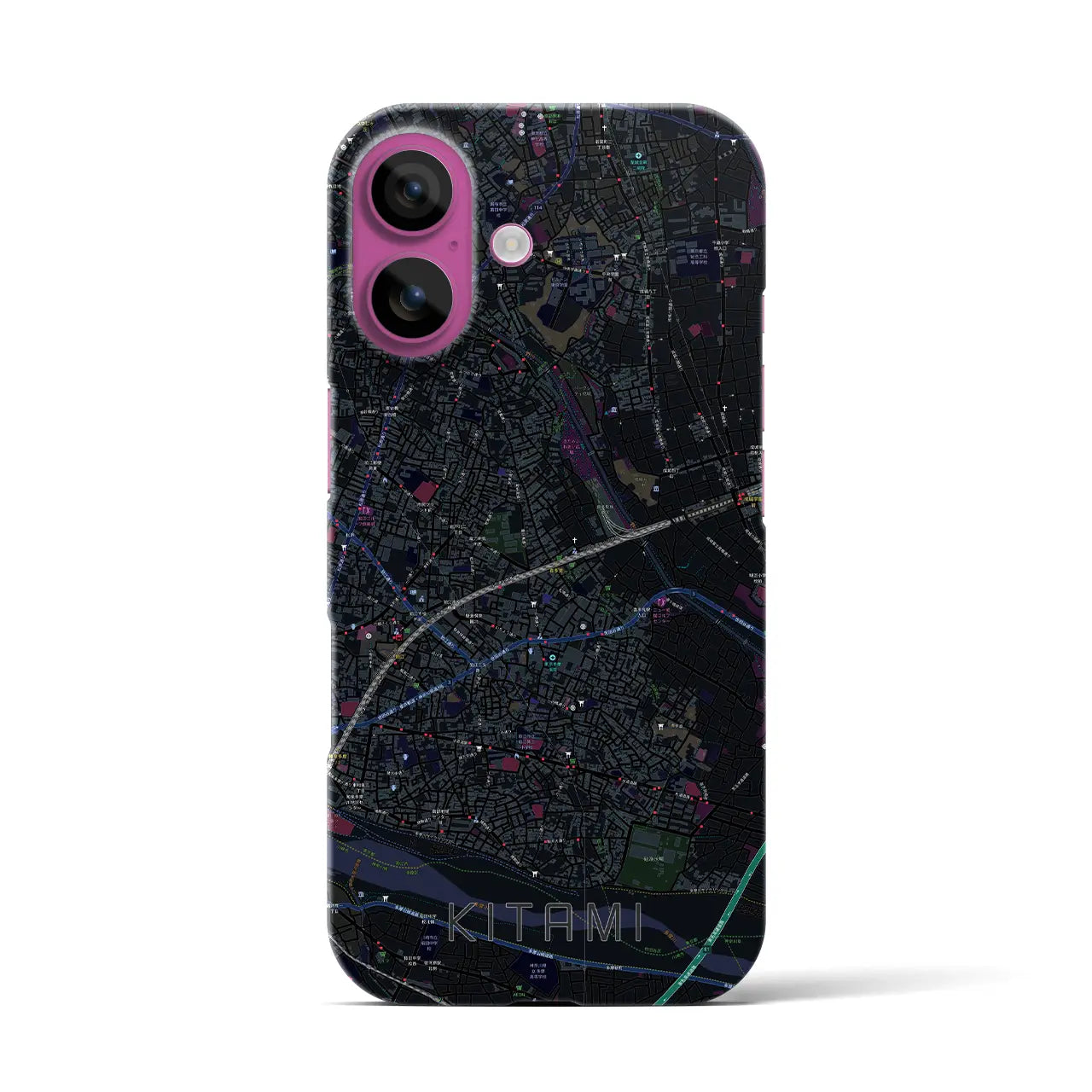 【喜多見(東京都)】地図柄iPhoneケース(バックカバータイプ)