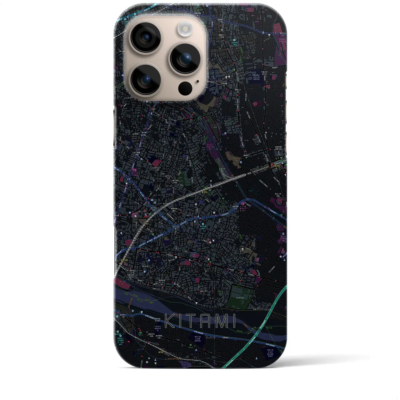 【喜多見(東京都)】地図柄iPhoneケース(バックカバータイプ)