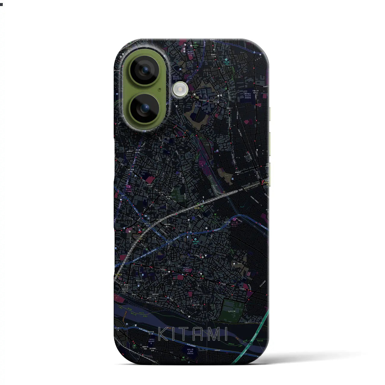 【喜多見(東京都)】地図柄iPhoneケース(バックカバータイプ)