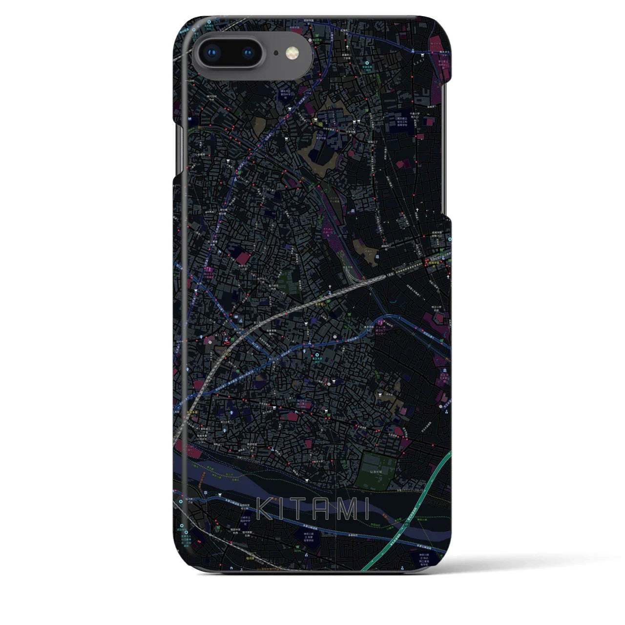 【喜多見(東京都)】地図柄iPhoneケース(バックカバータイプ)