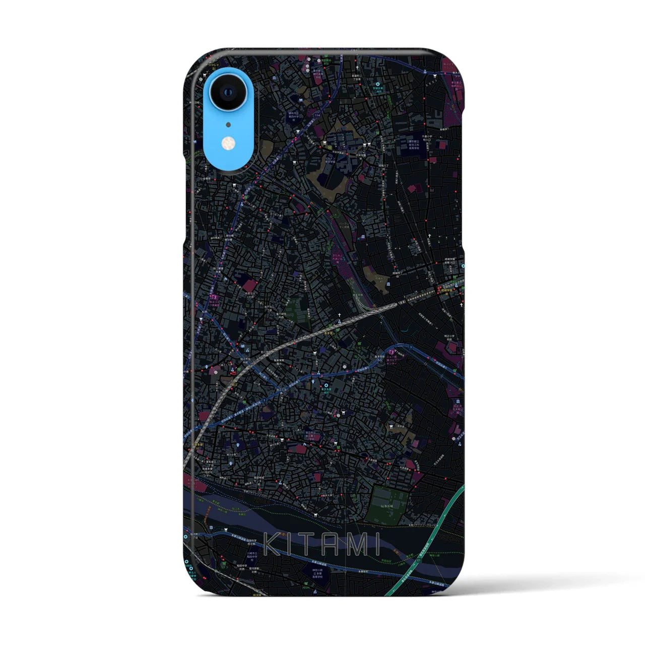 【喜多見(東京都)】地図柄iPhoneケース(バックカバータイプ)