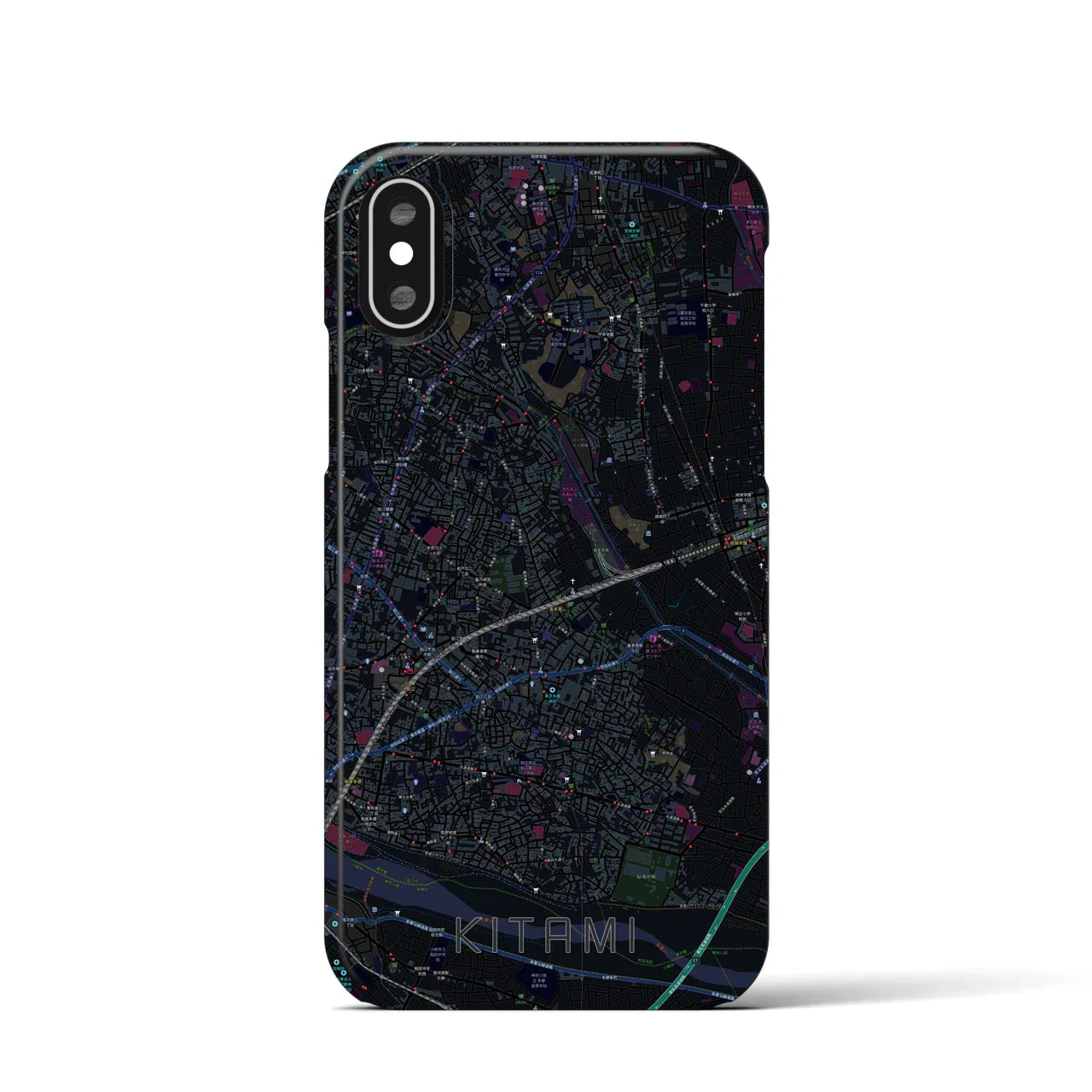【喜多見(東京都)】地図柄iPhoneケース(バックカバータイプ)