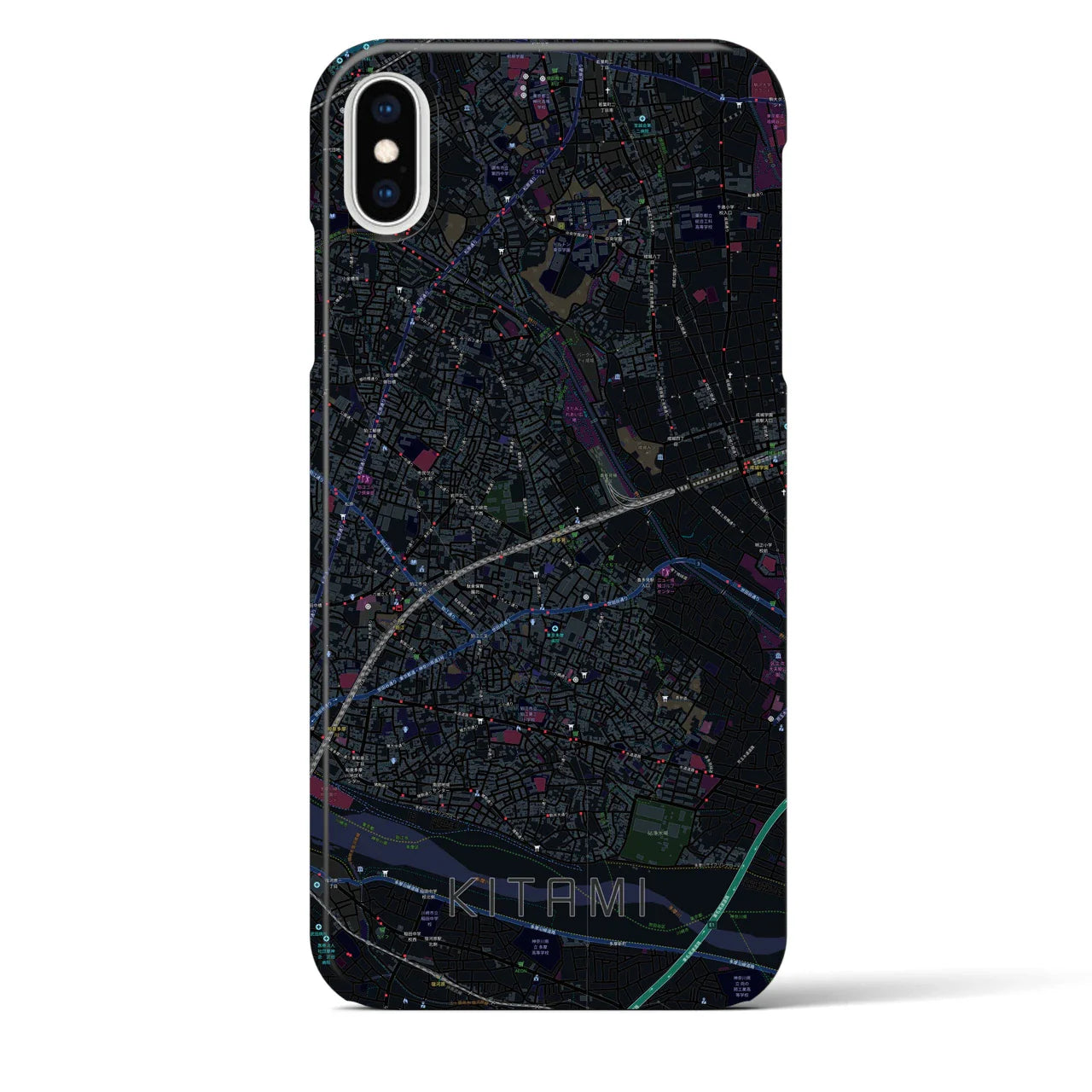 【喜多見(東京都)】地図柄iPhoneケース(バックカバータイプ)