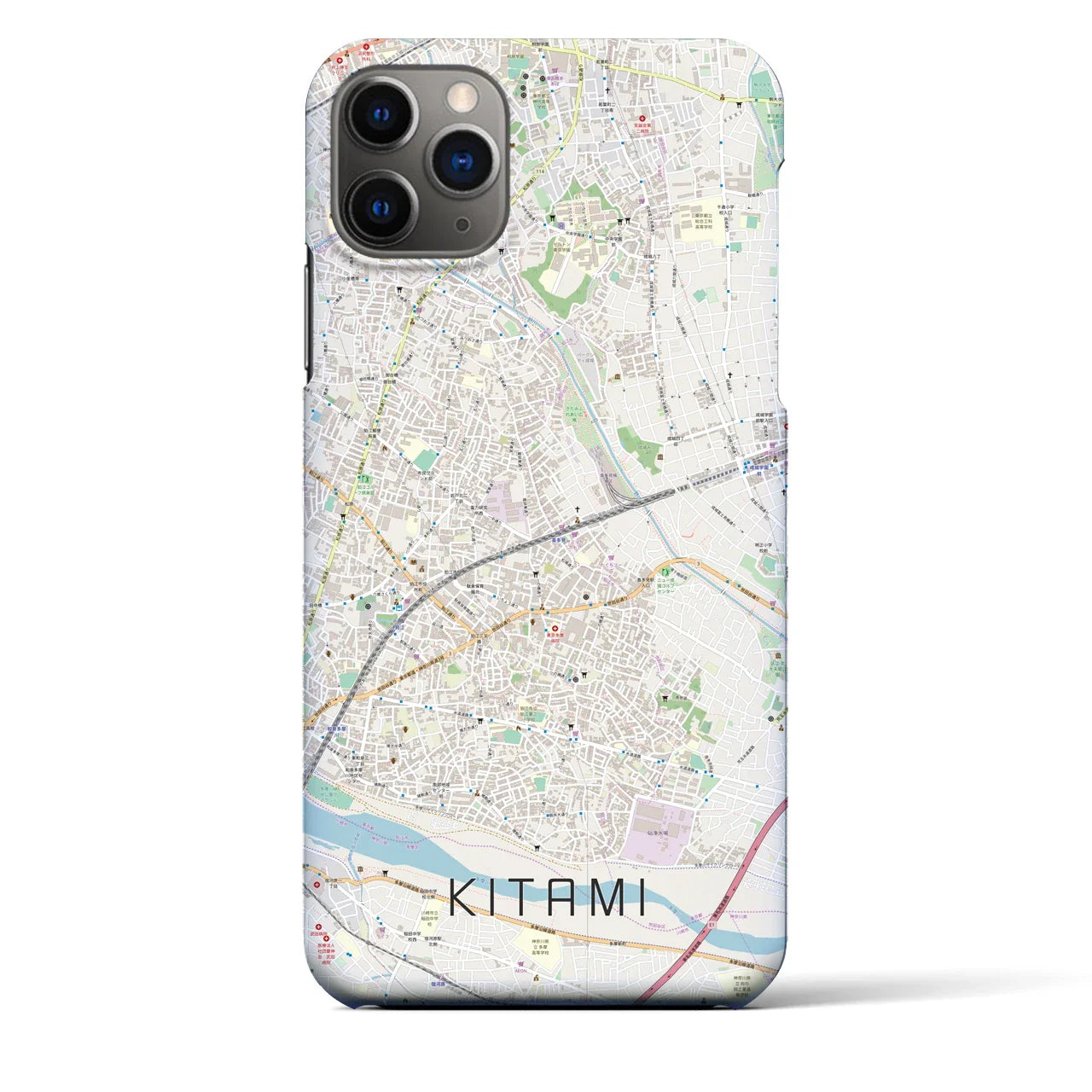 【喜多見(東京都)】地図柄iPhoneケース(バックカバータイプ)
