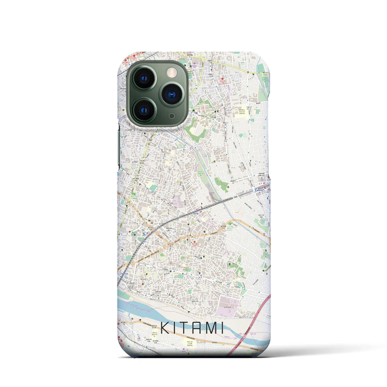 【喜多見(東京都)】地図柄iPhoneケース(バックカバータイプ)