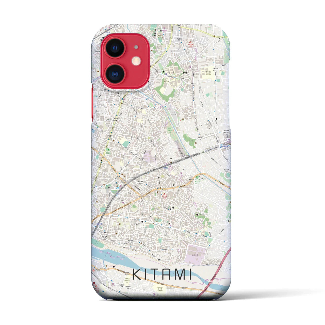 【喜多見(東京都)】地図柄iPhoneケース(バックカバータイプ)