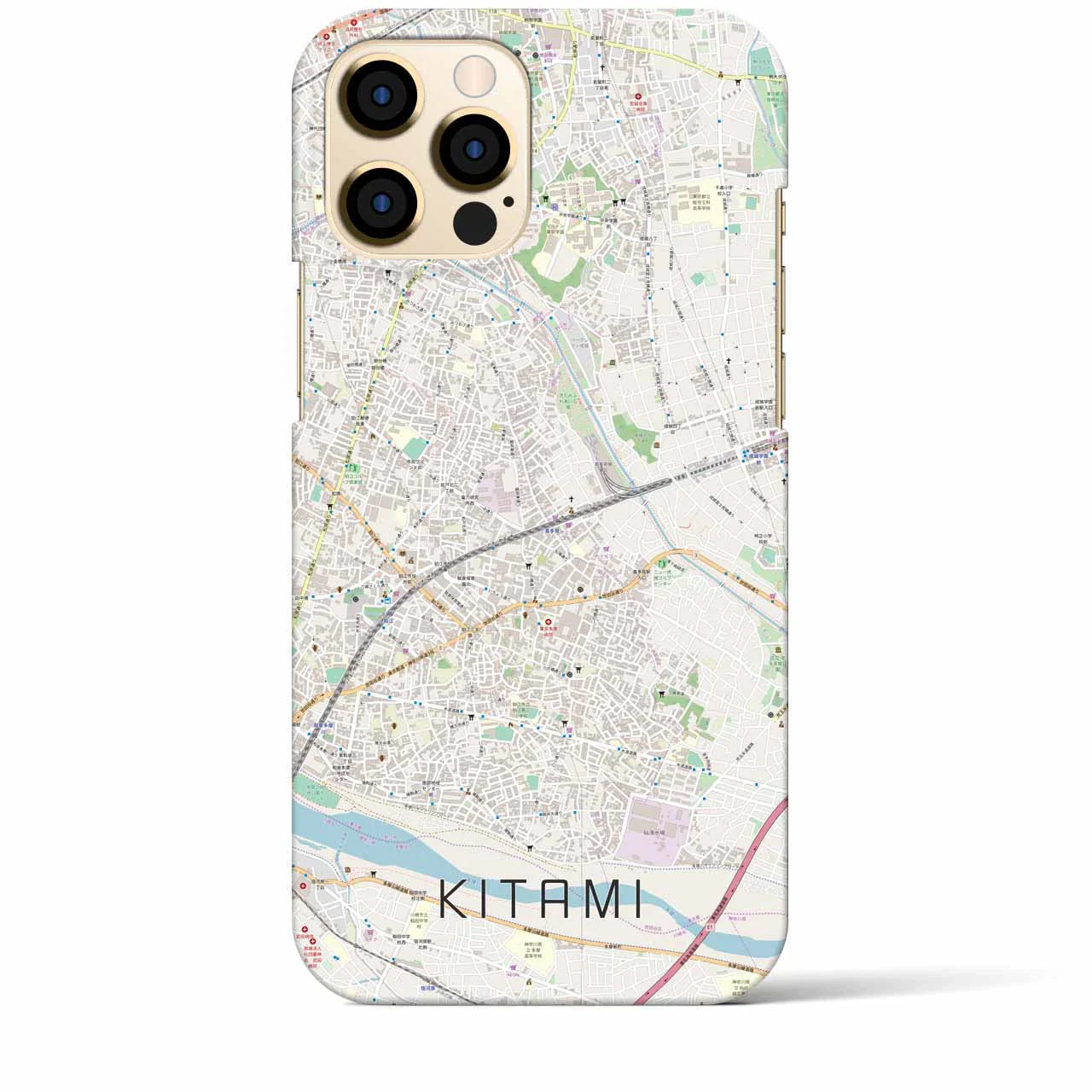 【喜多見(東京都)】地図柄iPhoneケース(バックカバータイプ)