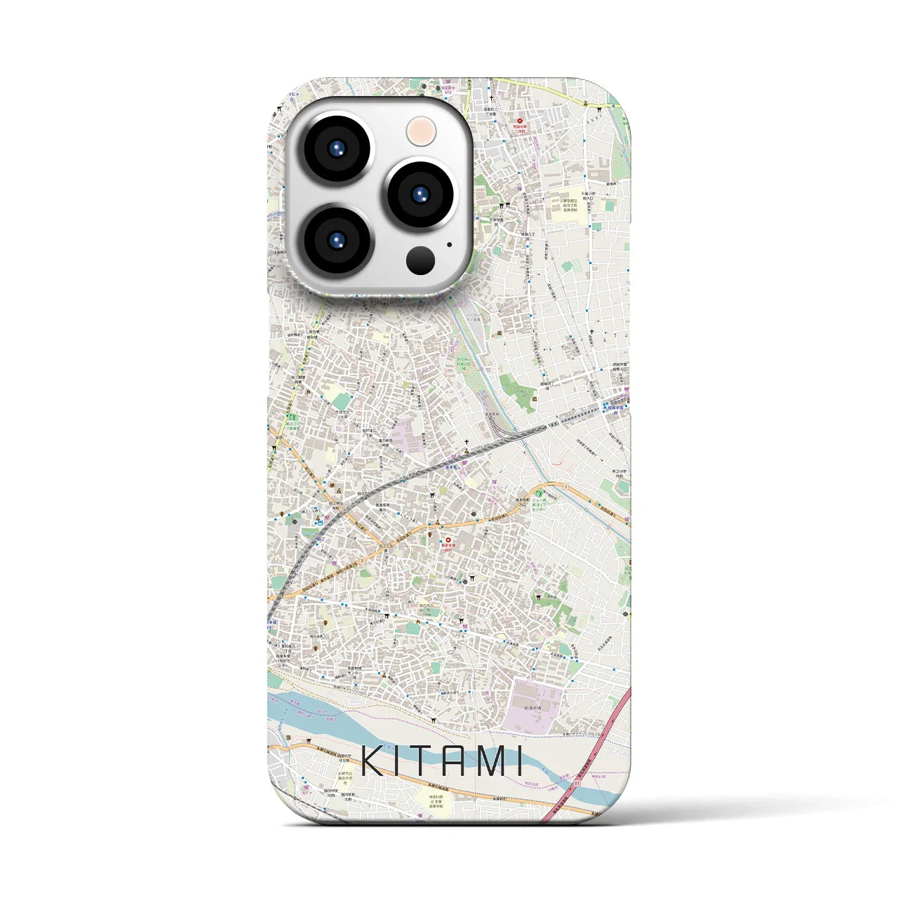 【喜多見(東京都)】地図柄iPhoneケース(バックカバータイプ)