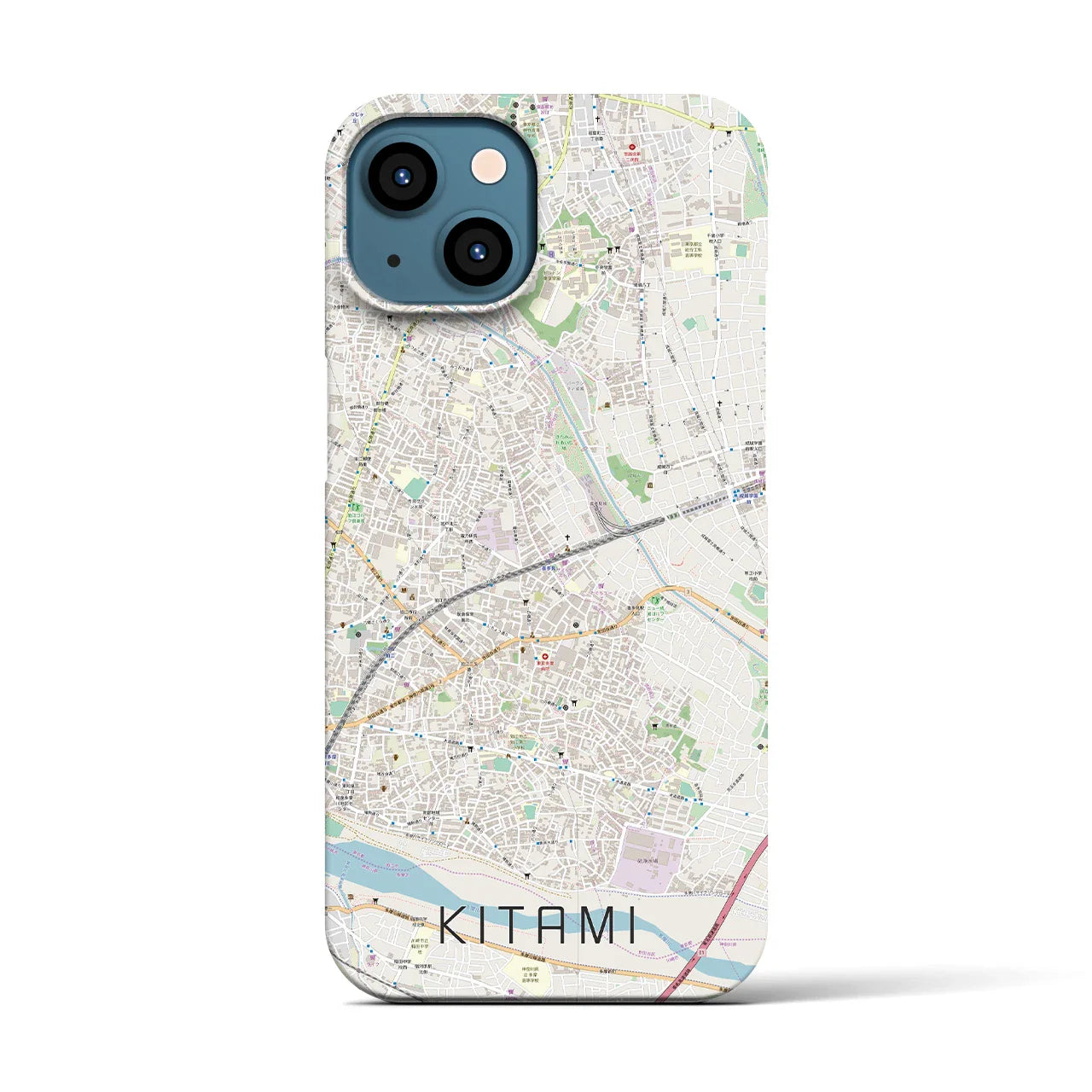 【喜多見(東京都)】地図柄iPhoneケース(バックカバータイプ)