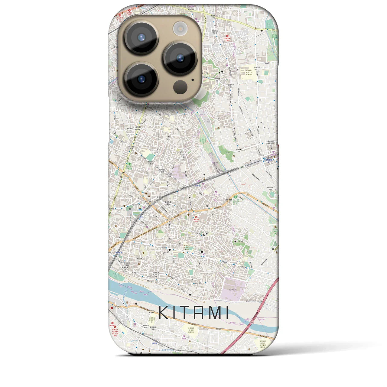【喜多見(東京都)】地図柄iPhoneケース(バックカバータイプ)