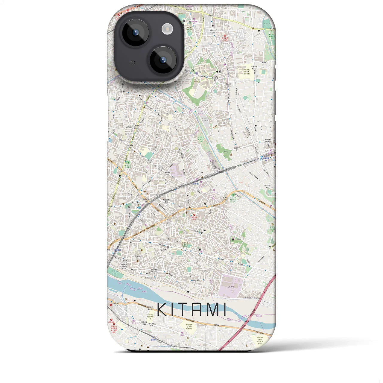 【喜多見(東京都)】地図柄iPhoneケース(バックカバータイプ)