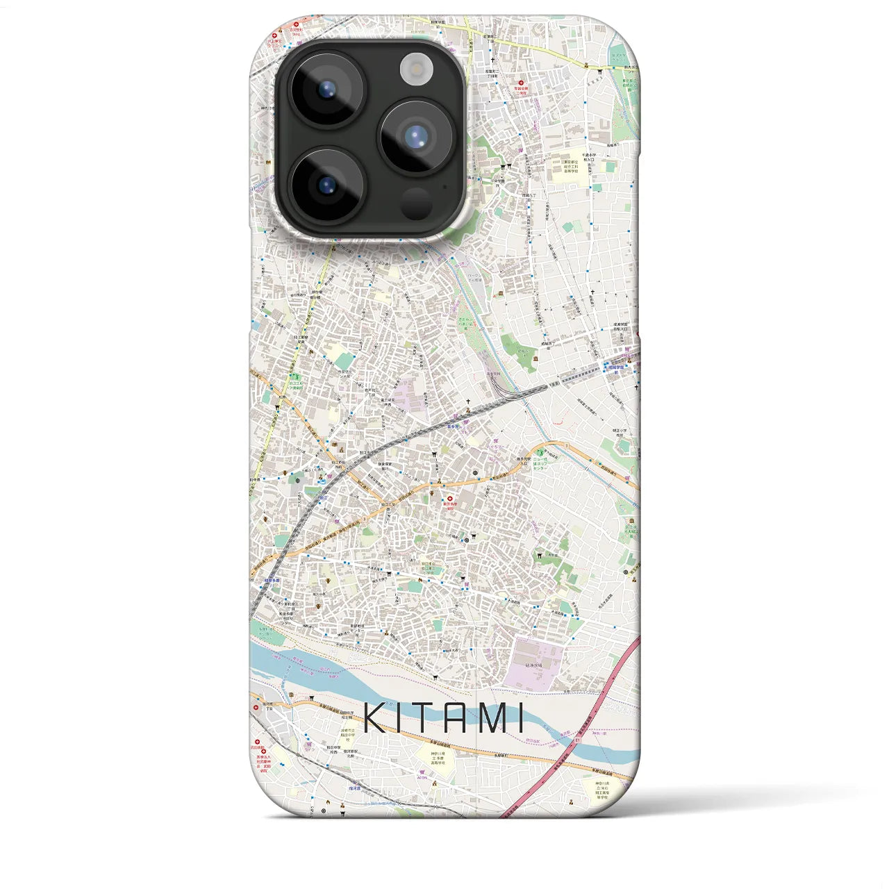 【喜多見(東京都)】地図柄iPhoneケース(バックカバータイプ)
