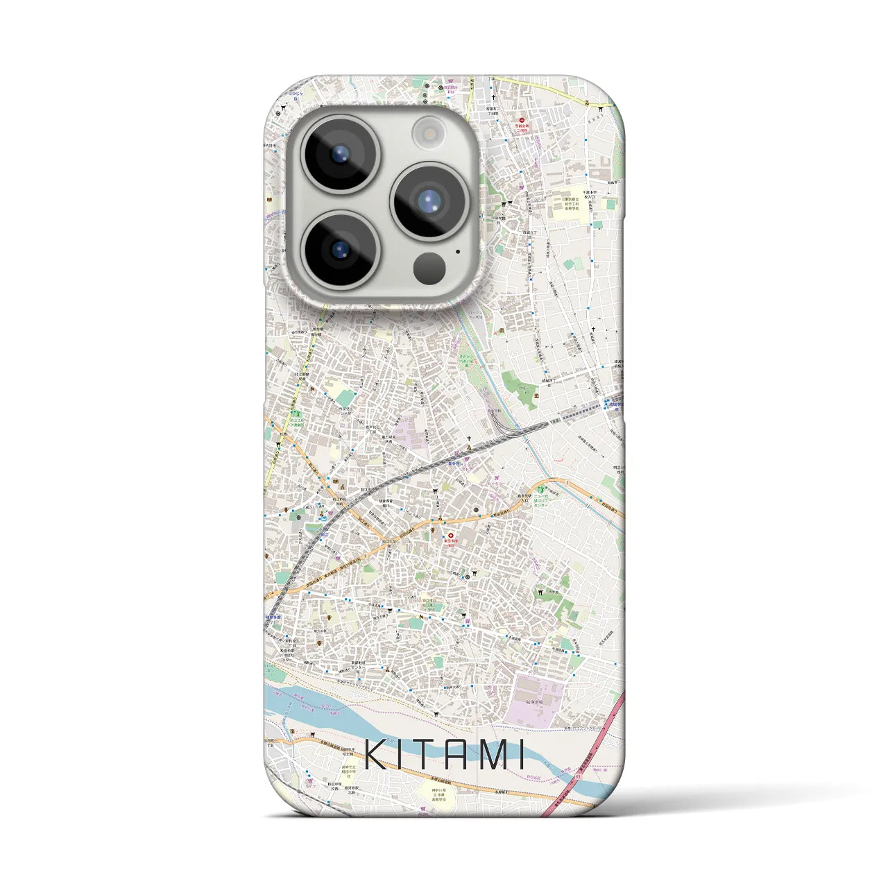 【喜多見(東京都)】地図柄iPhoneケース(バックカバータイプ)
