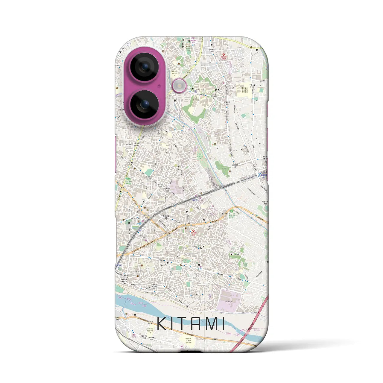 【喜多見(東京都)】地図柄iPhoneケース(バックカバータイプ)
