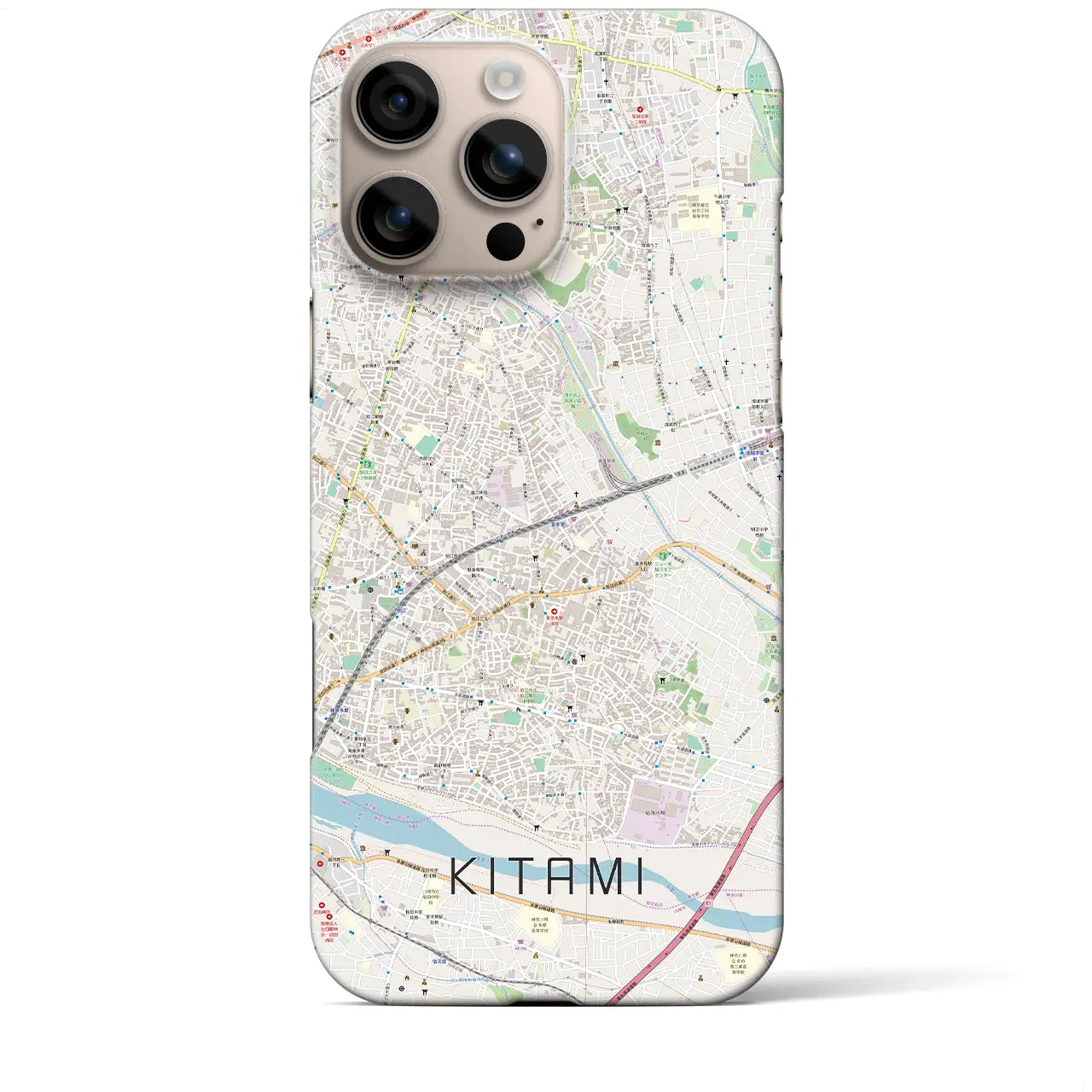 【喜多見(東京都)】地図柄iPhoneケース(バックカバータイプ)