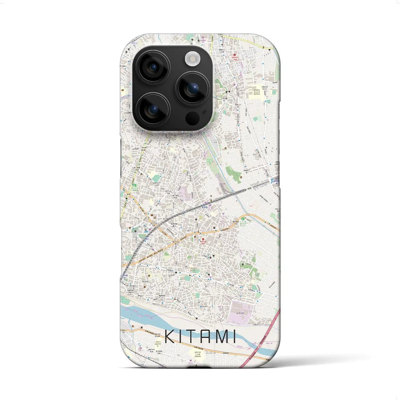 【喜多見(東京都)】地図柄iPhoneケース(バックカバータイプ)