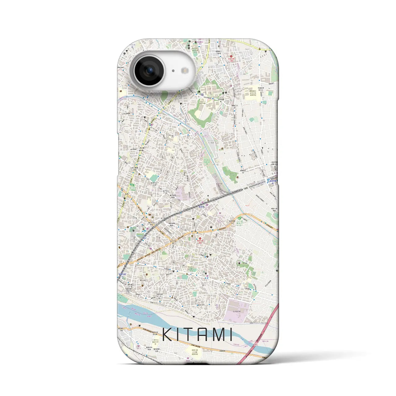 【喜多見(東京都)】地図柄iPhoneケース(バックカバータイプ)