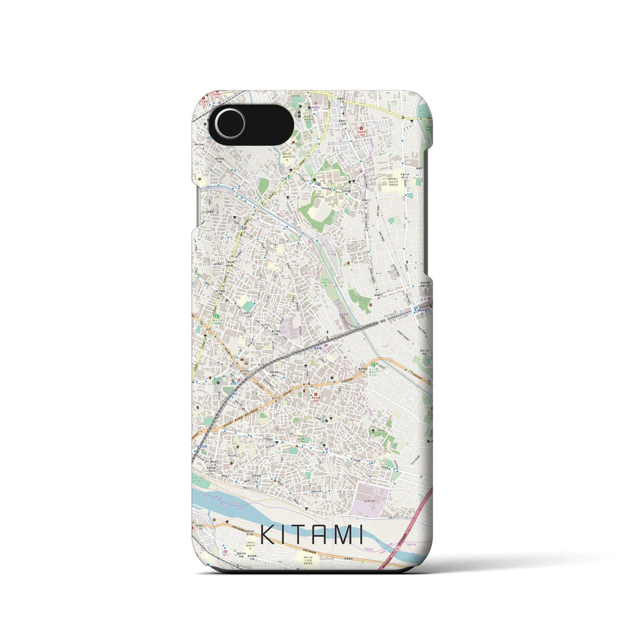 【喜多見(東京都)】地図柄iPhoneケース(バックカバータイプ)