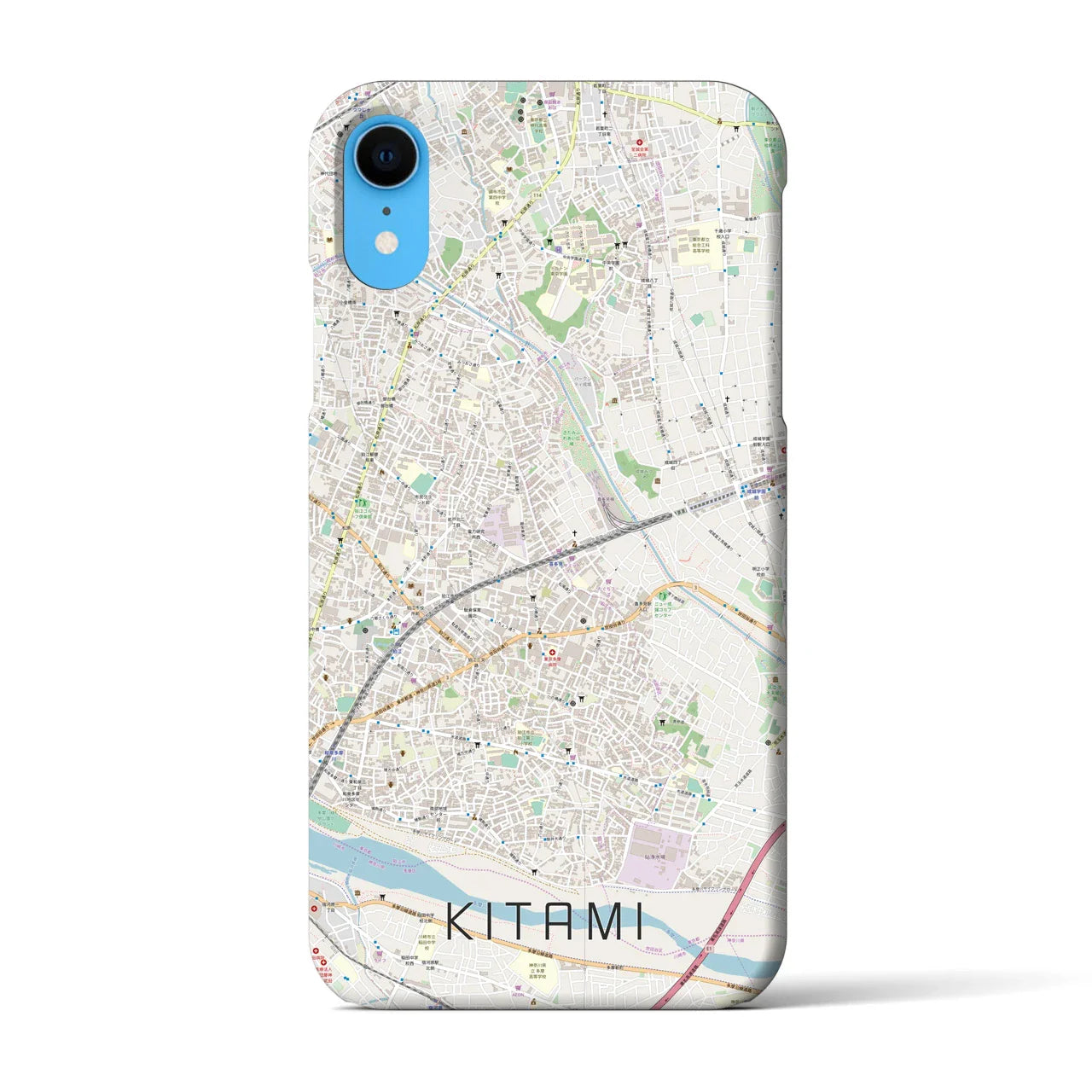 【喜多見(東京都)】地図柄iPhoneケース(バックカバータイプ)
