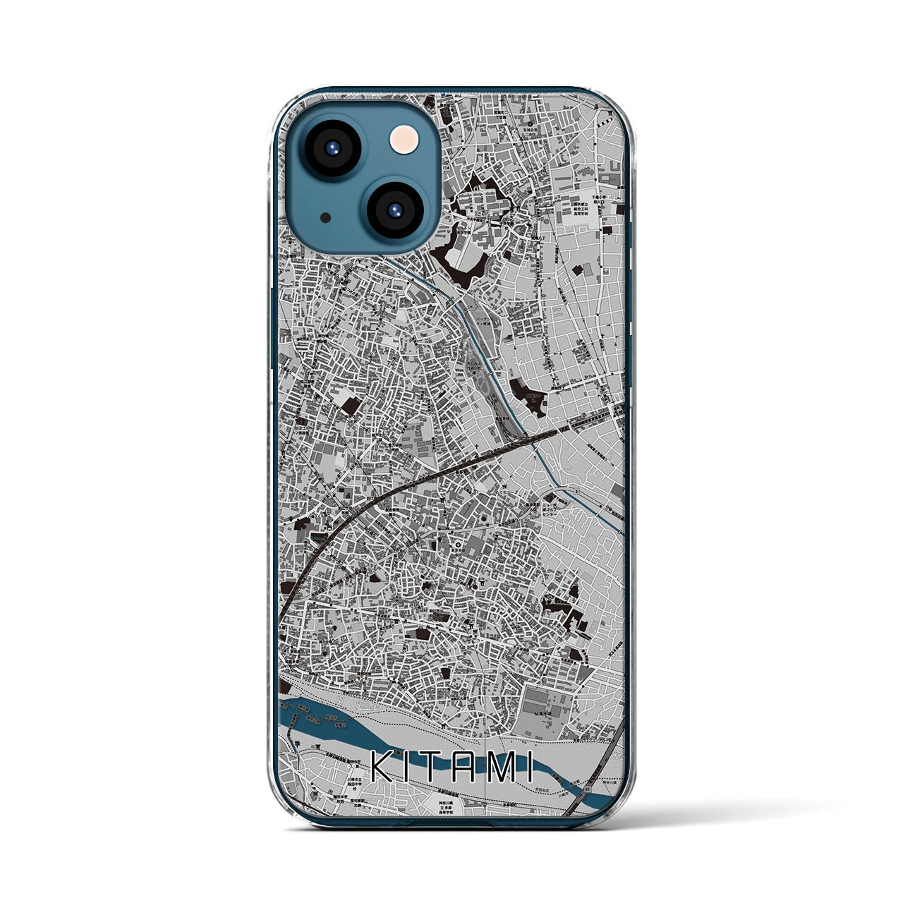 【喜多見(東京都)】地図柄iPhoneケース(クリアタイプ)