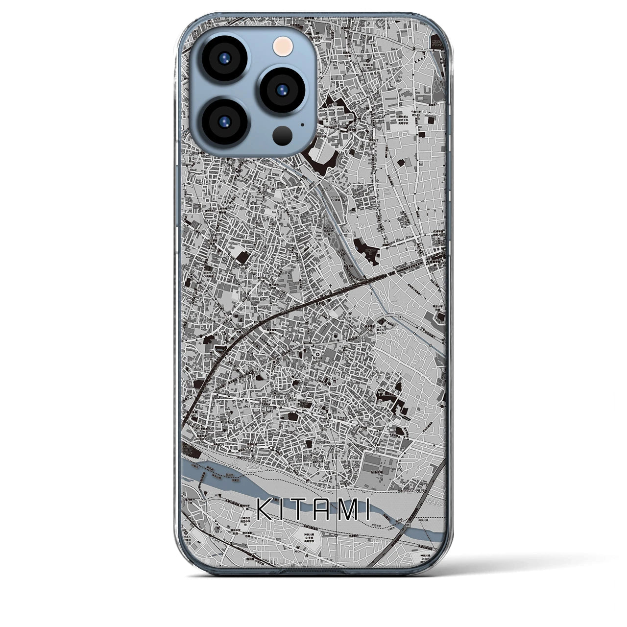 【喜多見(東京都)】地図柄iPhoneケース(クリアタイプ)