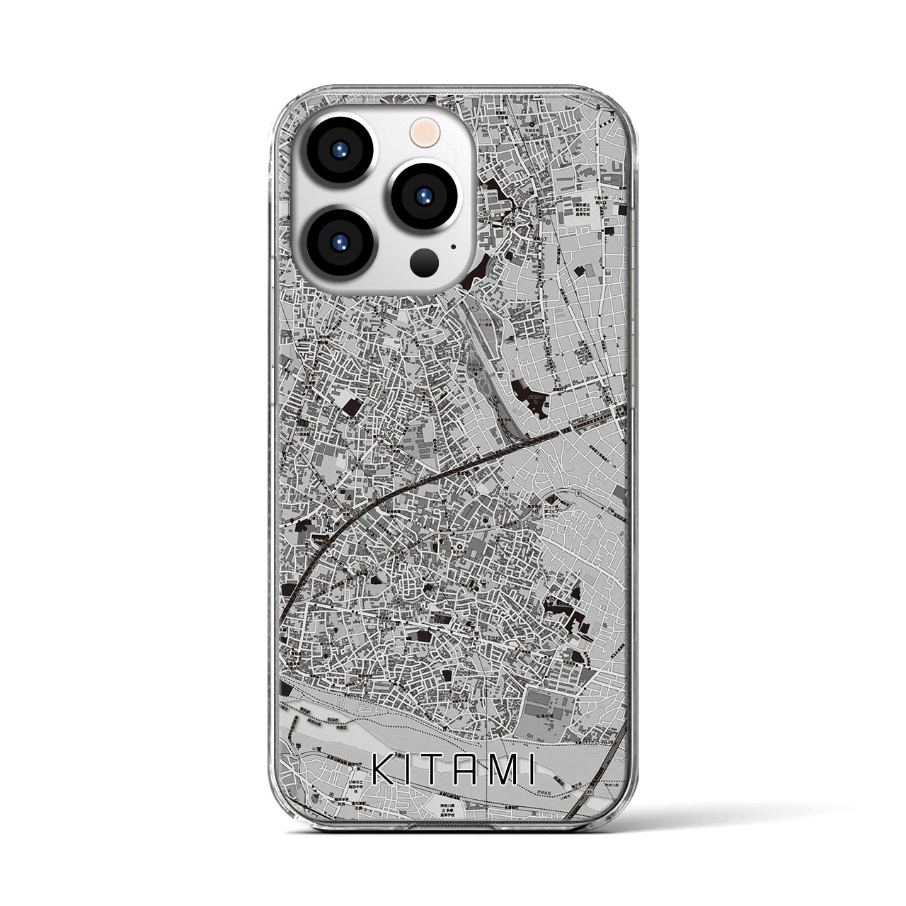 【喜多見(東京都)】地図柄iPhoneケース(クリアタイプ)