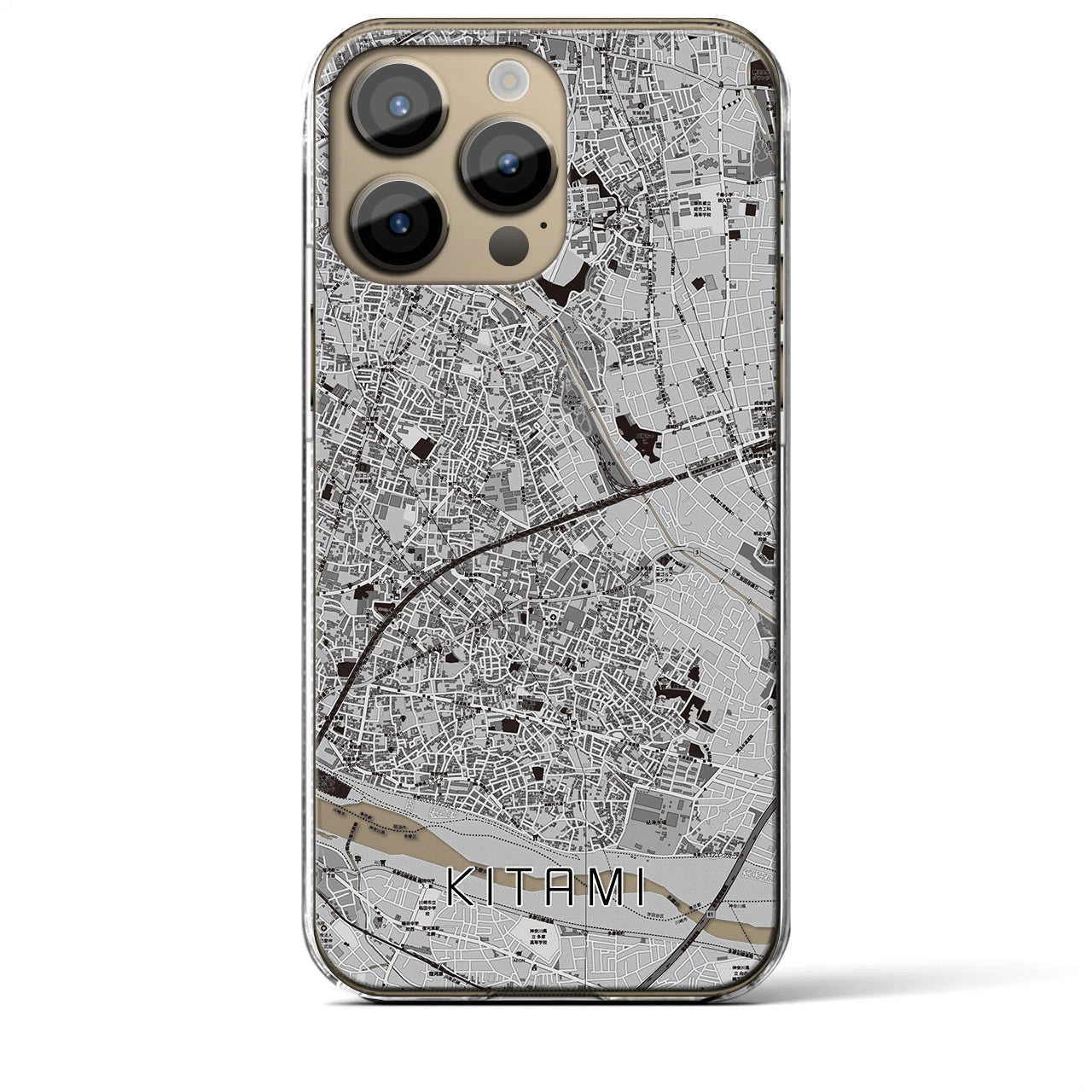 【喜多見(東京都)】地図柄iPhoneケース(クリアタイプ)