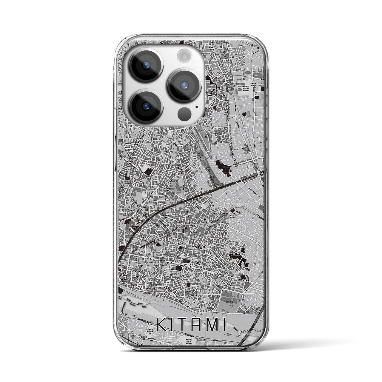 【喜多見(東京都)】地図柄iPhoneケース(クリアタイプ)