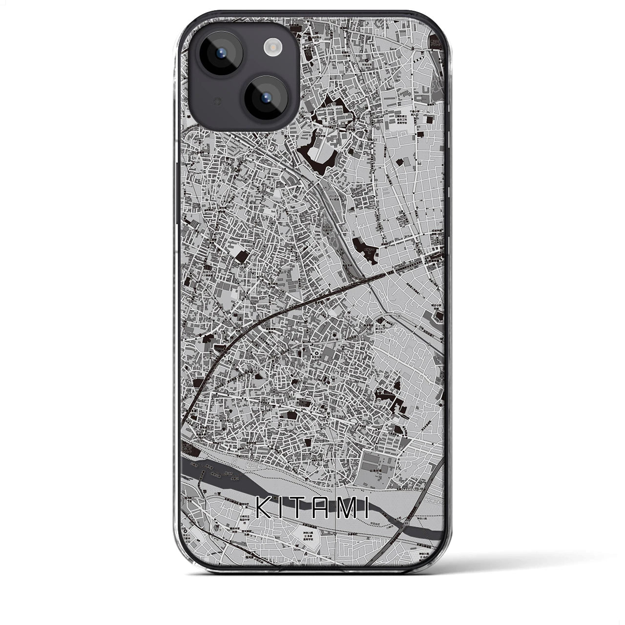 【喜多見(東京都)】地図柄iPhoneケース(クリアタイプ)