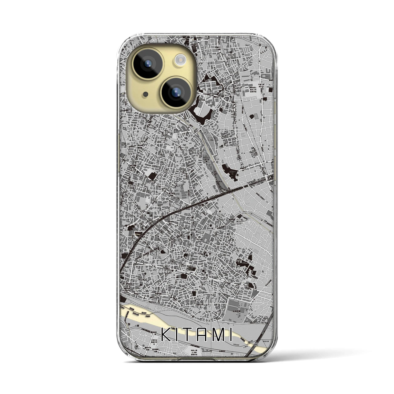 【喜多見(東京都)】地図柄iPhoneケース(クリアタイプ)