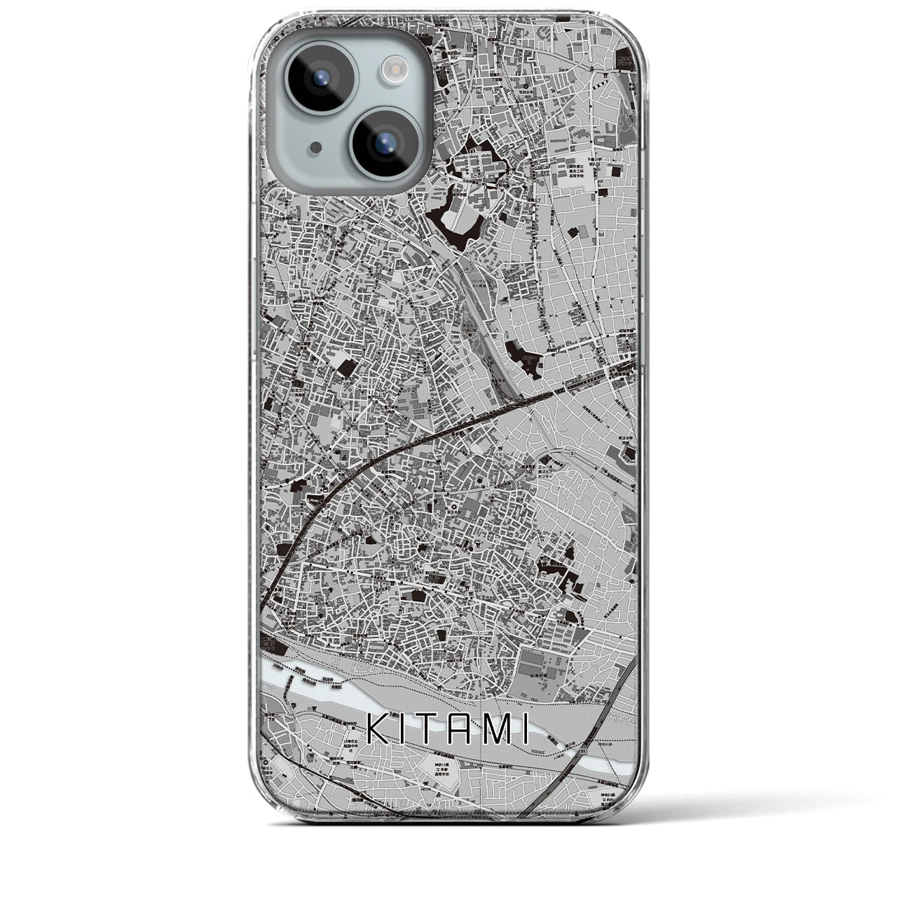 【喜多見(東京都)】地図柄iPhoneケース(クリアタイプ)