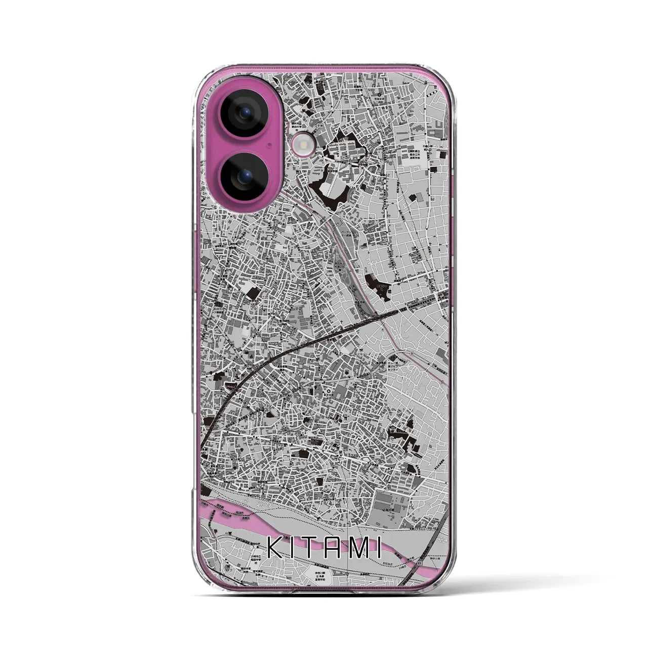 【喜多見(東京都)】地図柄iPhoneケース(クリアタイプ)