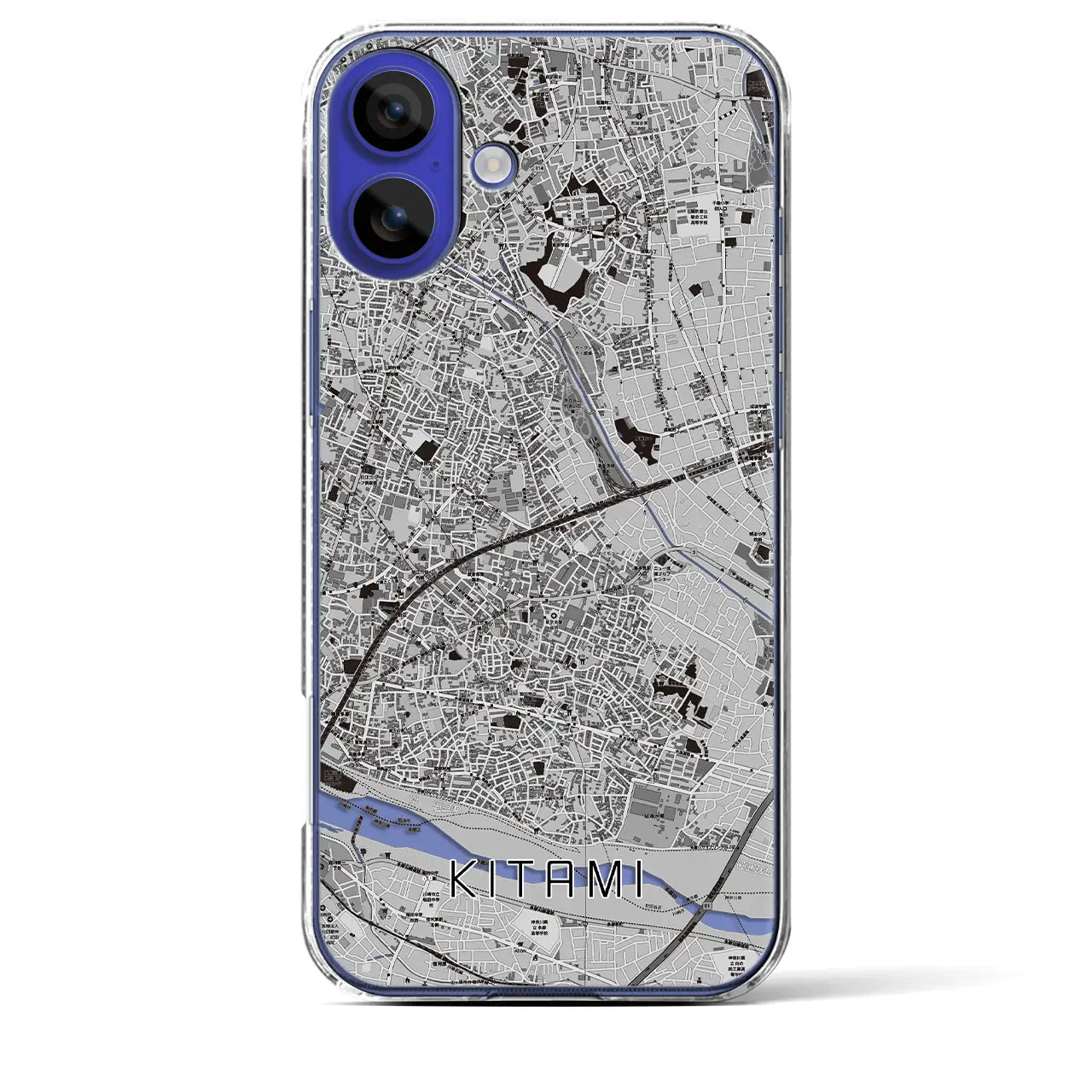 【喜多見(東京都)】地図柄iPhoneケース(クリアタイプ)