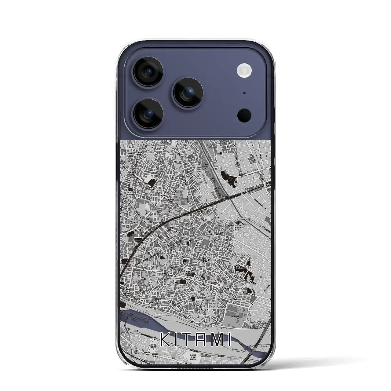 【喜多見(東京都)】地図柄iPhoneケース(クリアタイプ)