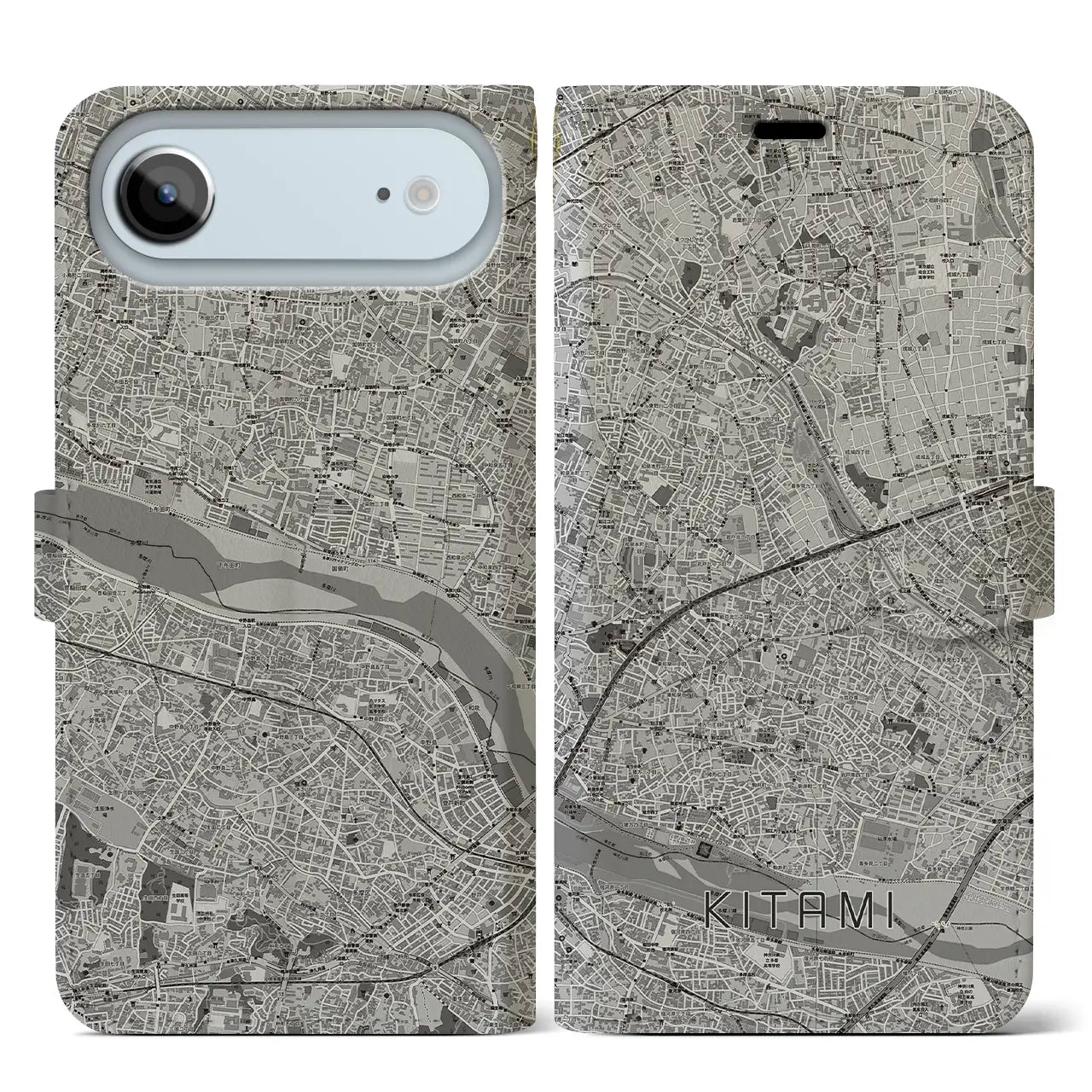 【喜多見(東京都)】地図柄iPhoneケース(手帳タイプ)