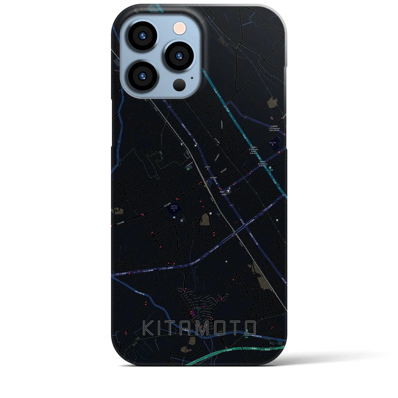 【北本(埼玉県)】地図柄iPhoneケース(バックカバータイプ)