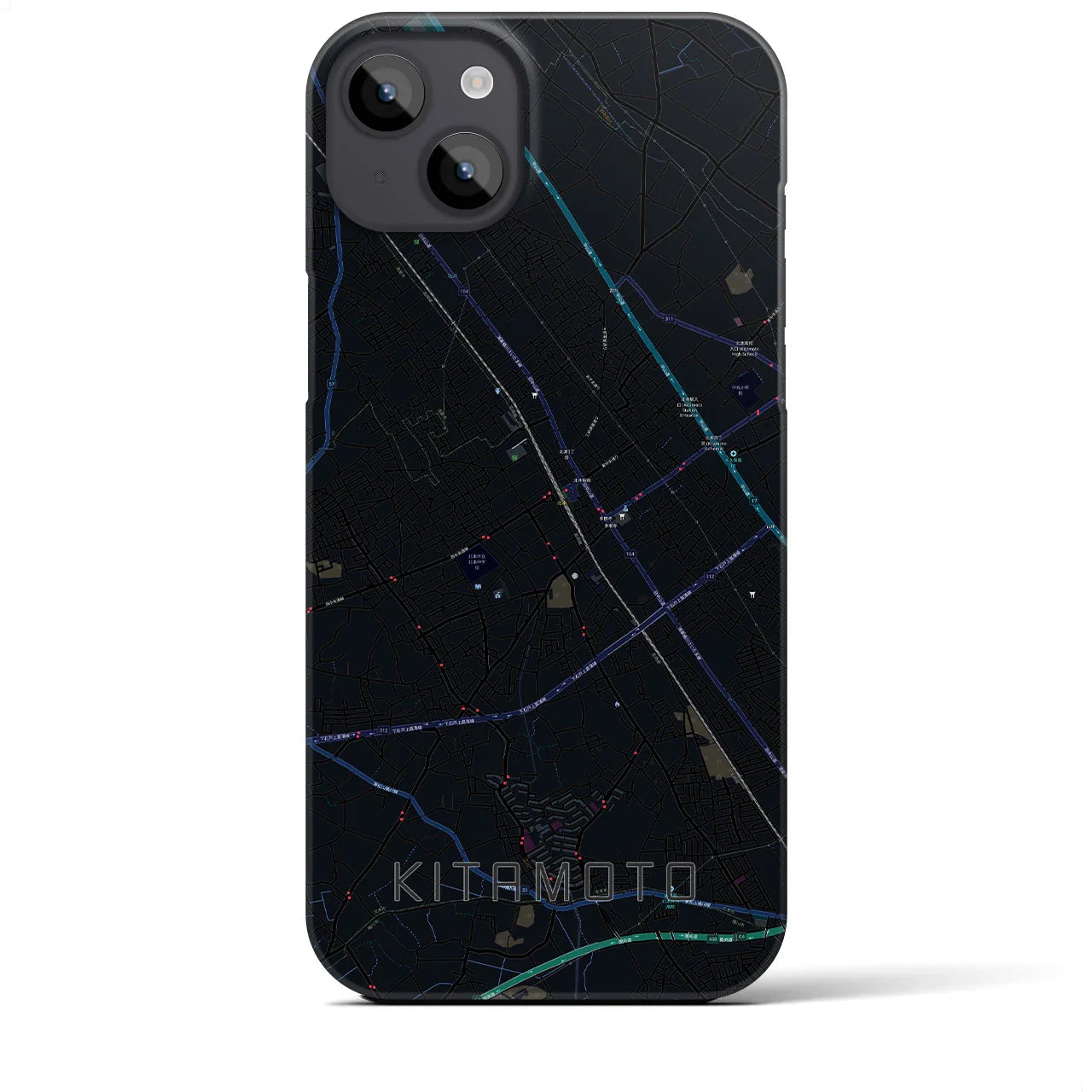 【北本(埼玉県)】地図柄iPhoneケース(バックカバータイプ)