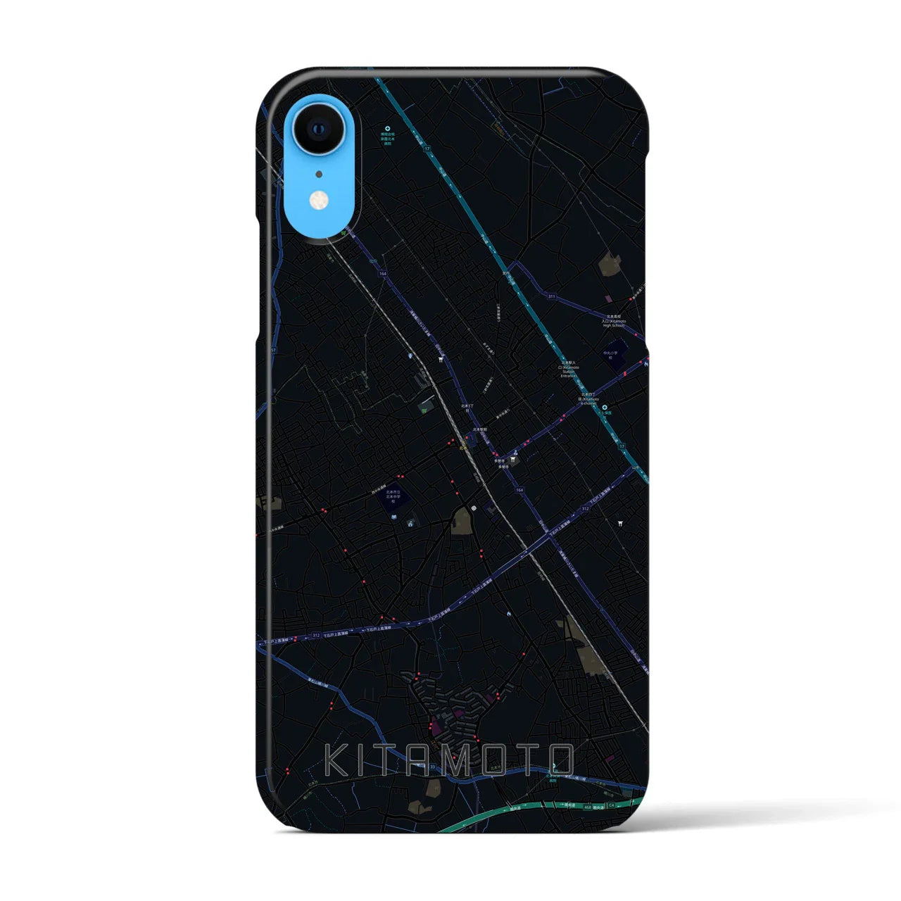 【北本(埼玉県)】地図柄iPhoneケース(バックカバータイプ)
