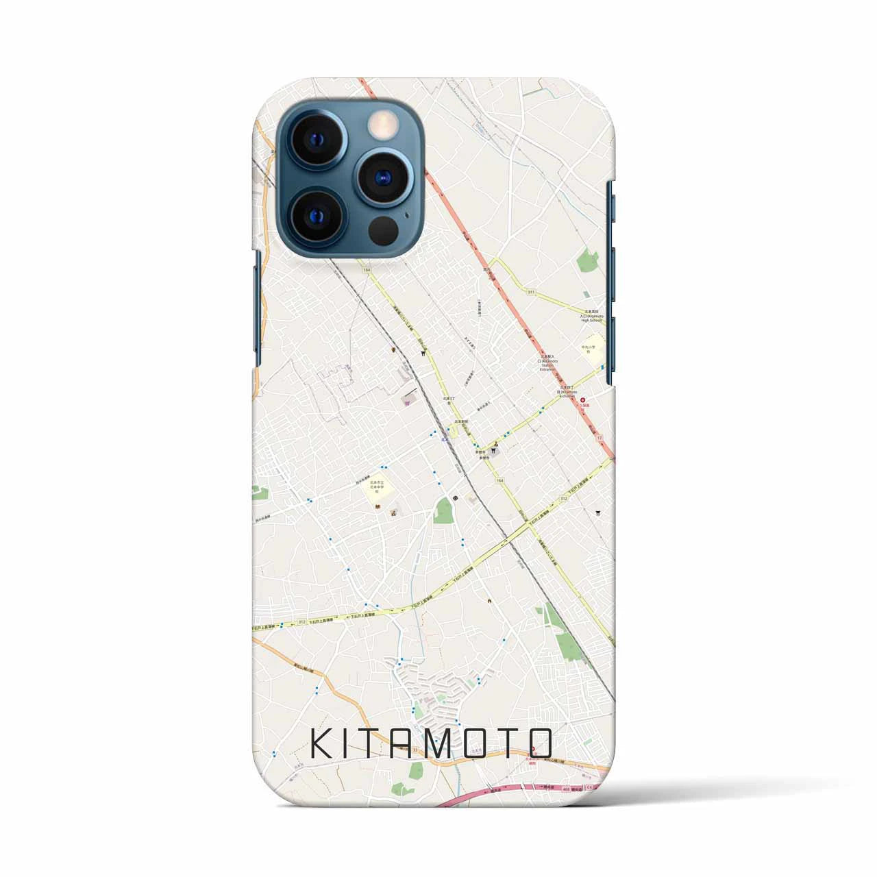 【北本(埼玉県)】地図柄iPhoneケース(バックカバータイプ)