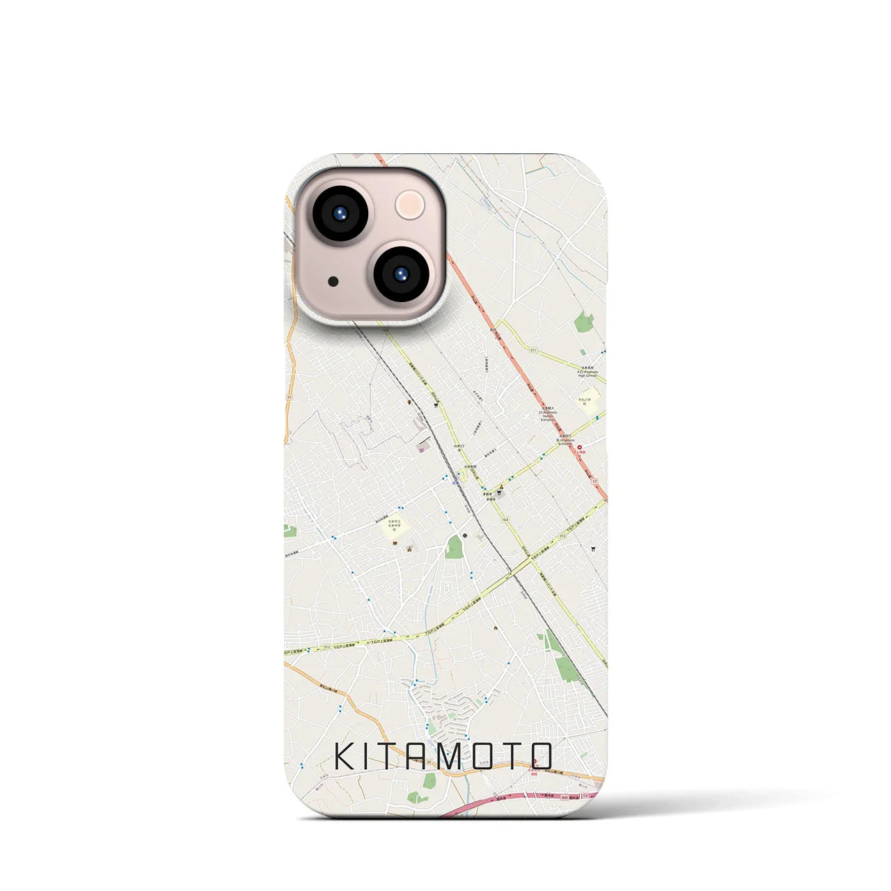 【北本(埼玉県)】地図柄iPhoneケース(バックカバータイプ)